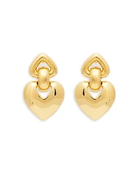 Kenneth Jay Lane Double Heart Drop Earrings, 2L