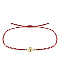 Zoe Chicco 14K Yellow Gold Midi Bitty Ladybug Red Cord Bracelet