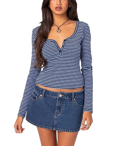 Edikted Jocelyn Striped Top