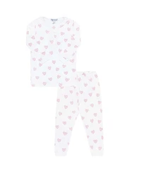 Nellapima Girls' Pink Heart Print Pajama - Baby