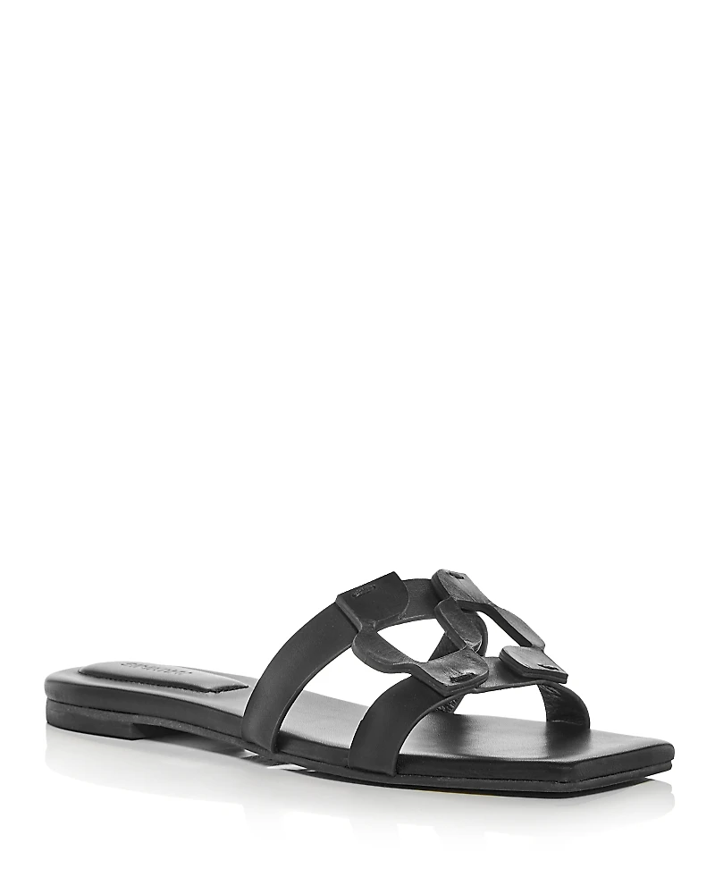 Simkhai Women's Monogram Slide Sandals