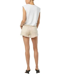 The Alex High Rise Denim Shorts Safari