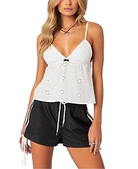 Edikted Emilie Eyelet Tank Top