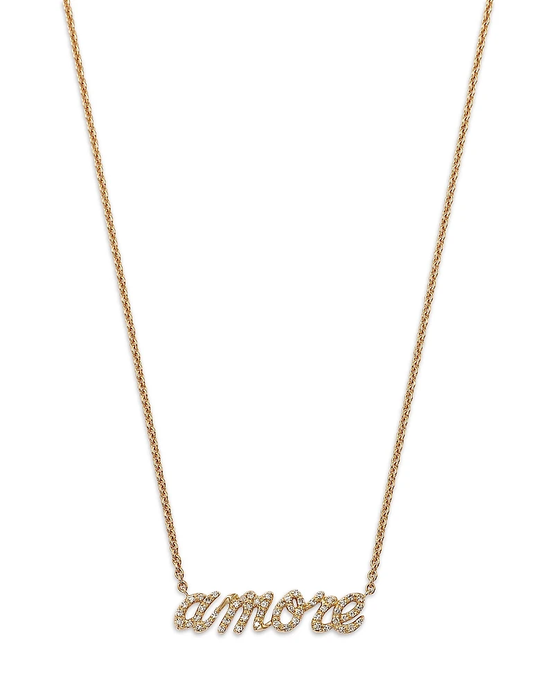 Bloomingdale's Fine Collection Diamond Amore Pendant Necklace