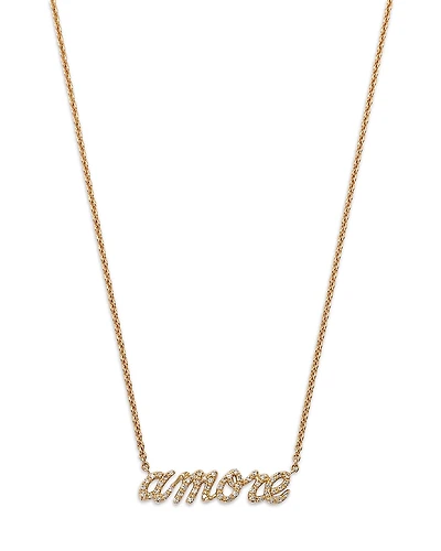 Bloomingdale's Fine Collection Diamond Amore Pendant Necklace