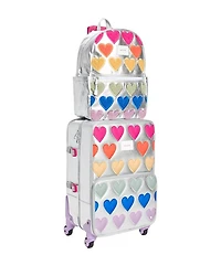 Logan Patchwork Hearts Carry On Suitcase