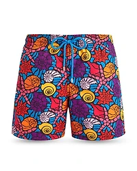 Moorea Noumea Sea Shells Print 5" Swim Trunks