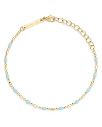 Zoe Chicco 14K Yellow Gold Enamel Bead & Bar Link Bracelet