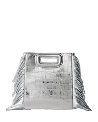Maje Mini M Croco Metallic Bag