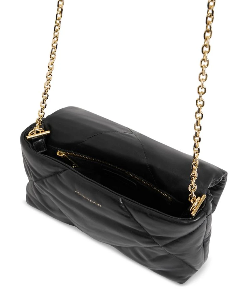 Fanny Black Leather Crossbody Bag