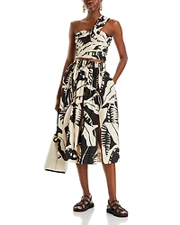 Amari Floral Print Poplin Skirt
