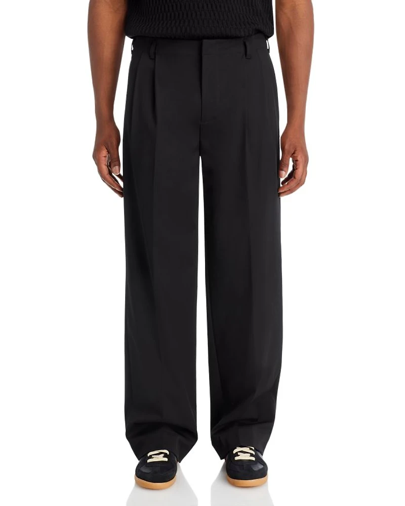 Leroy Relaxed Straight Fit Pleated Pants