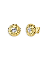 14K Yellow Gold Eden Diamond Stud Earrings, 0.14 tcw