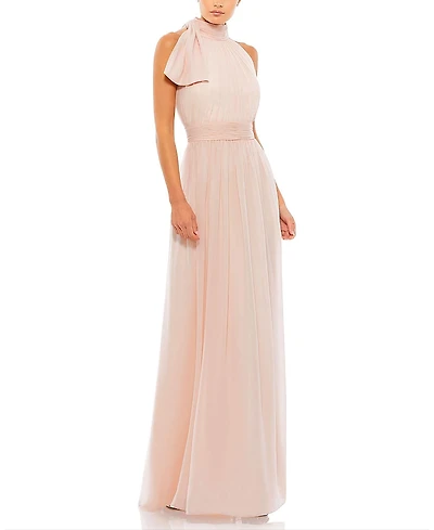 Mac Duggal High Neck Chiffon Gown