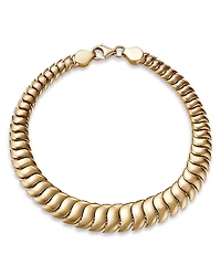 Alberto Amati 14K Yellow Gold Graduated Wavy Link Bracelet
