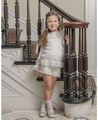 Girls' Emma White Cotton and Lace Top Shorts Set - Baby, Little Kid