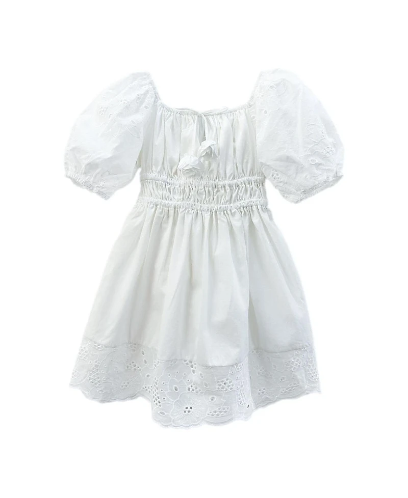 Petite Maison Kids Girls' Blanca White Cotton Dress - Baby, Little Kid, Big Kid