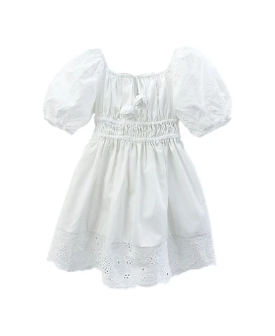 Petite Maison Kids Girls' Blanca White Cotton Dress - Baby, Little Kid, Big Kid