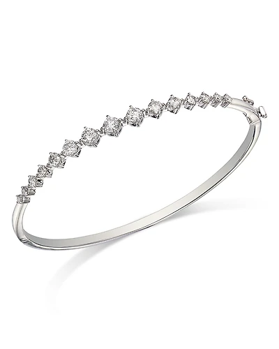 Bloomingdale's Fine Collection Diamond Graduated Bangle Bracelet