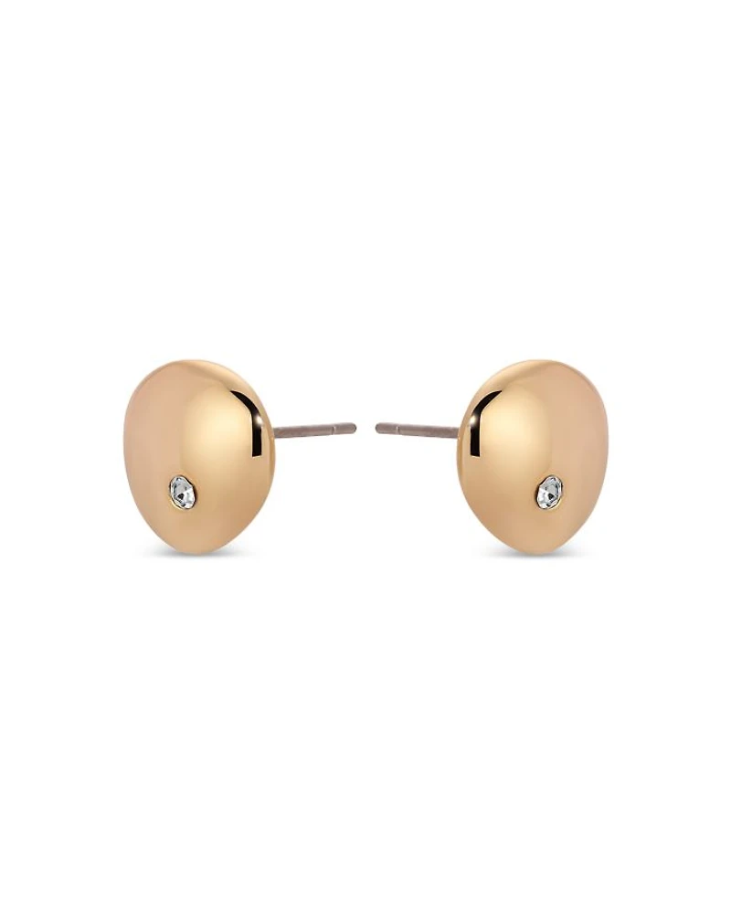 Pavé Polished Pebble Stud Earrings
