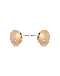 Pavé Polished Pebble Stud Earrings