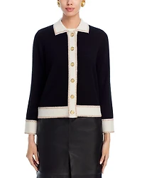 Contrast Trim Cardigan - Exclusive