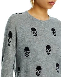 Skull Print Crewneck Cashmere Sweater - Exclusive