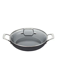 Essential Nonstick Ceramic Shallow Braiser with Glass Lid, 3.9 Qt