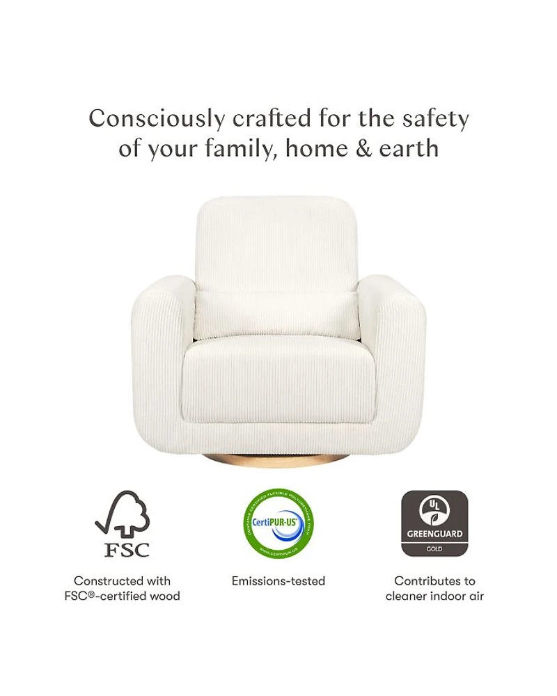 Tuba Corduroy Extra Wide Swivel Glider