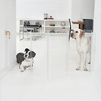 Wall Mounted Clear Pet Gate Zig Zag