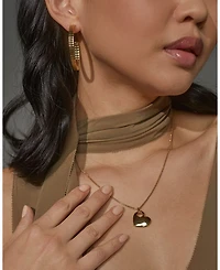 Sunlight Heart Pendant Necklace in 18K Gold Plated, 20"-22"