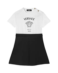 Versace Girls' Medusa Milano Print Jersey Dress - Little Kid