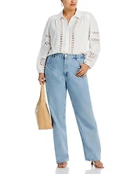 Lace Button Up Shirt - Exclusive