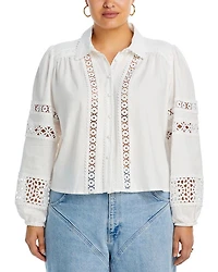 Lace Button Up Shirt - Exclusive