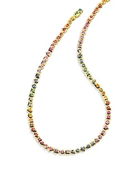 Ippolita 18K Rock Candy Rainbow Sapphire & Tsavorite Mixed Cut Bezel Tennis Necklace, 17 - Exclusive