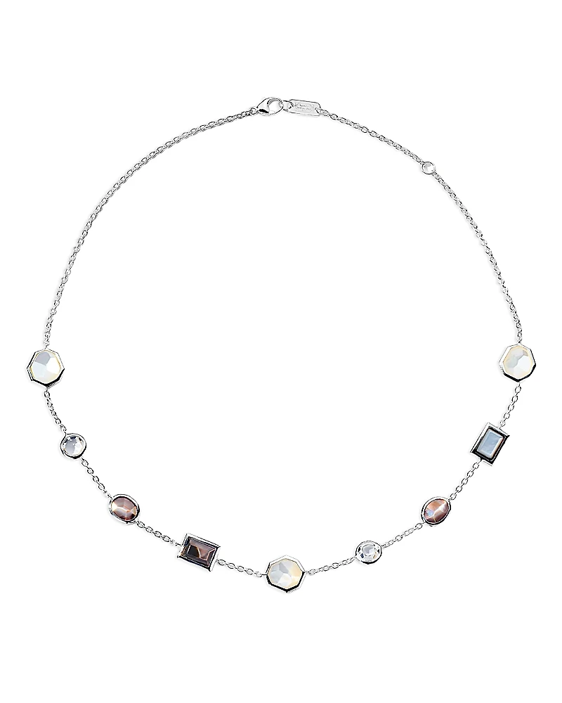 Ippolita Sterling Silver 925 Rock Candy Multi Stone Mixed Cut Collar Necklace, 16-18