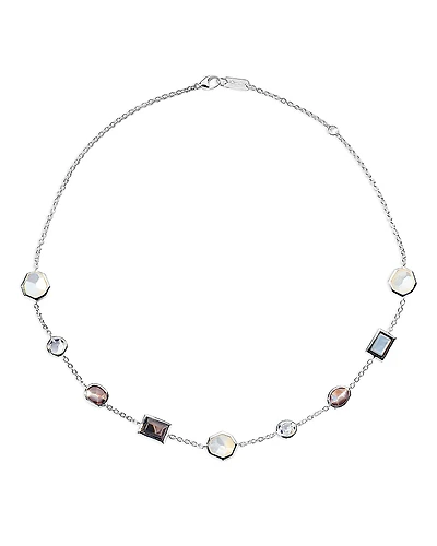 Ippolita Sterling Silver 925 Rock Candy Multi Stone Mixed Cut Collar Necklace, 16-18