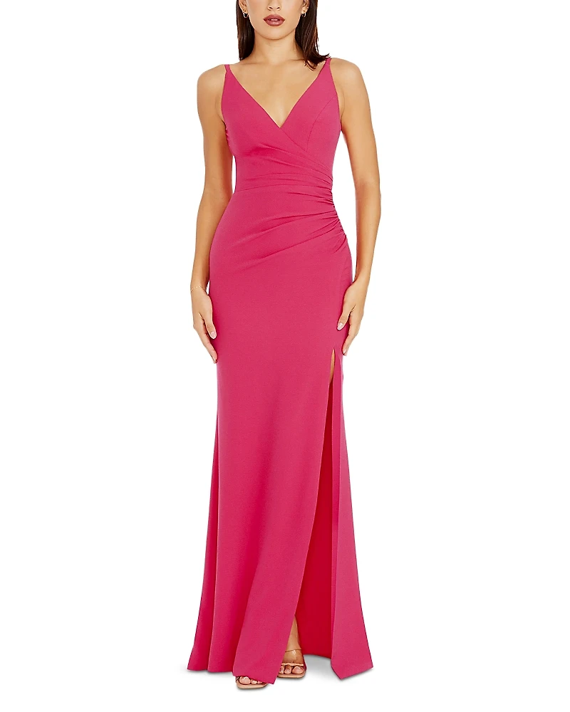 Dress the Population Jordan Plunge Neck Gown