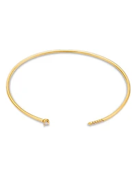 14K Yellow Gold Prong Diamonds Diamond Cuff Bangle Bracelet