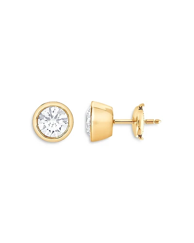 Bloomingdale's Fine Collection Certified Lab Grown Diamond Bezel Stud Earrings