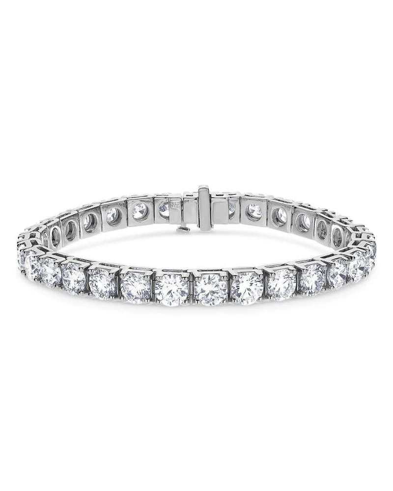 Certified Lab Grown Diamond Tennis Bracelet in 18K White Gold