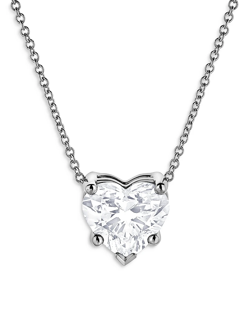 Bloomingdale's Fine Collection Certified Lab Grown Diamond Heart Pendant Necklace