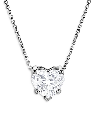 Bloomingdale's Fine Collection Certified Lab Grown Diamond Heart Pendant Necklace