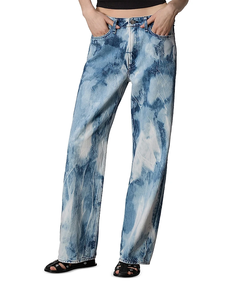 rag & bone Logan Mid Rise Wide Leg Jeans
