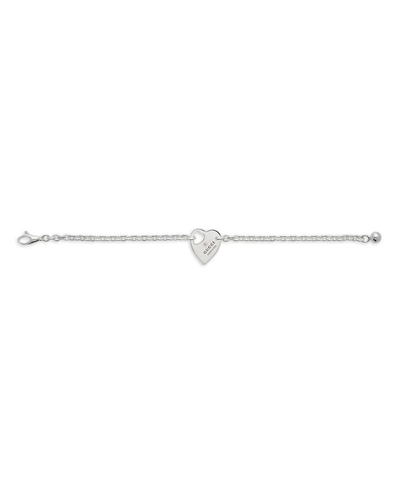 Sterling Silver Trademark Heart Charm Bracelet