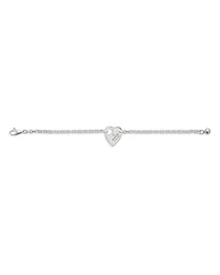 Sterling Silver Trademark Heart Charm Bracelet