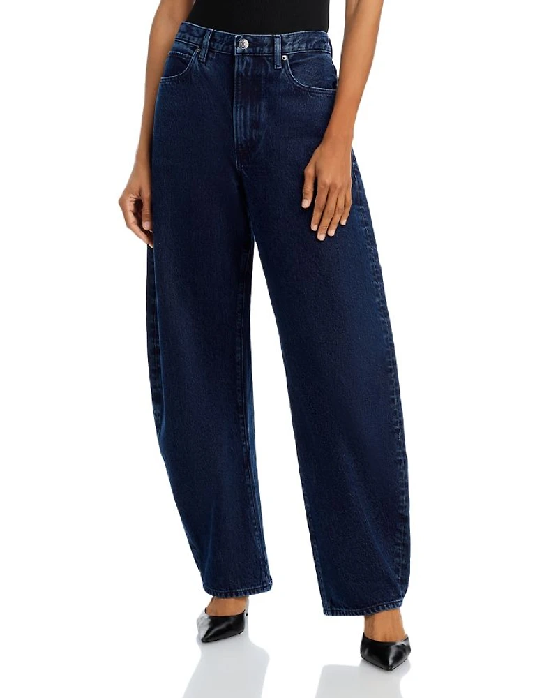 High Rise Bubble Jeans Dorado