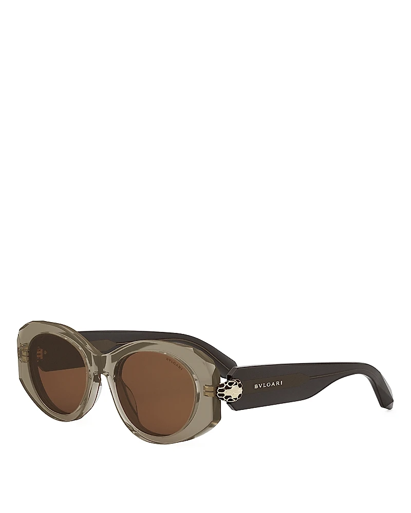 Bvlgari Serpenti Oval Sunglasses, 52mm