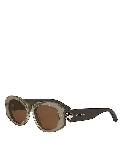 Bvlgari Serpenti Oval Sunglasses, 52mm