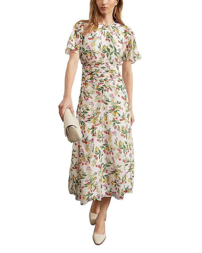 Hobbs London Tegan Printed Silk Dress